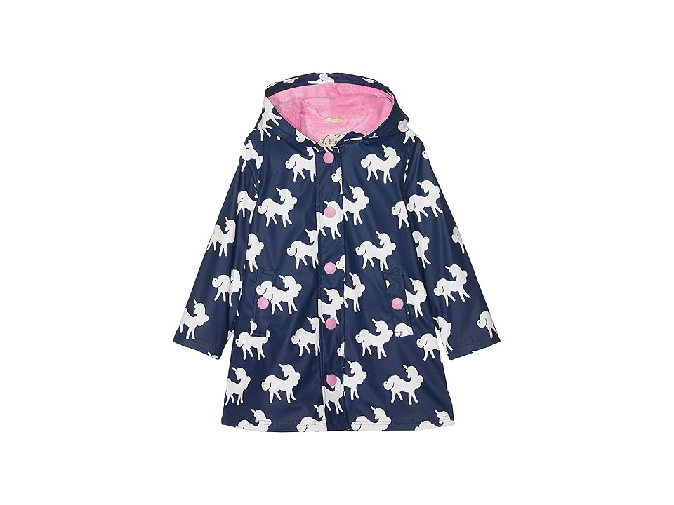 

Hatley Kids Color Changing Unicorns Splash Jacket (Toddler/Little Kids/Big Kids) (Blue) Girl's Coat