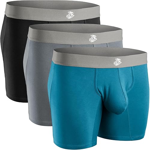 Real Men Bulge Enhancing Pouch Underwear for Men – 1, 3 and 6 Pack Set - Modal Boxer Briefs ABCD Pouch