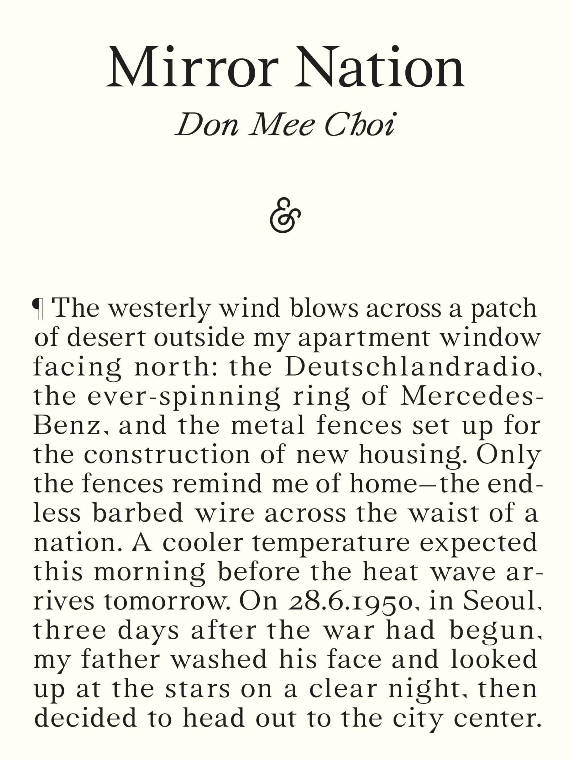 Mirror Nation by Don Mee Choi (Paperback Book)