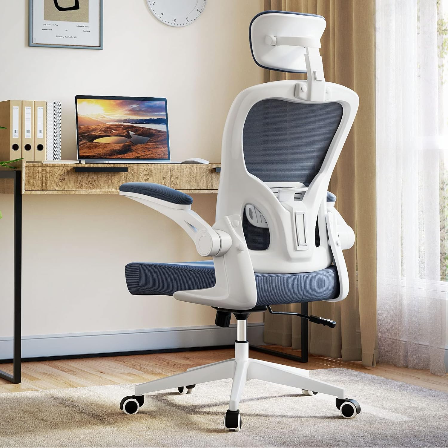 kenvc Office Chair, Ergonomic Office Chair with Headrest