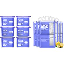 CLEVAST Moisture Absorber Boxes Unscented and Bags Lemon Scented