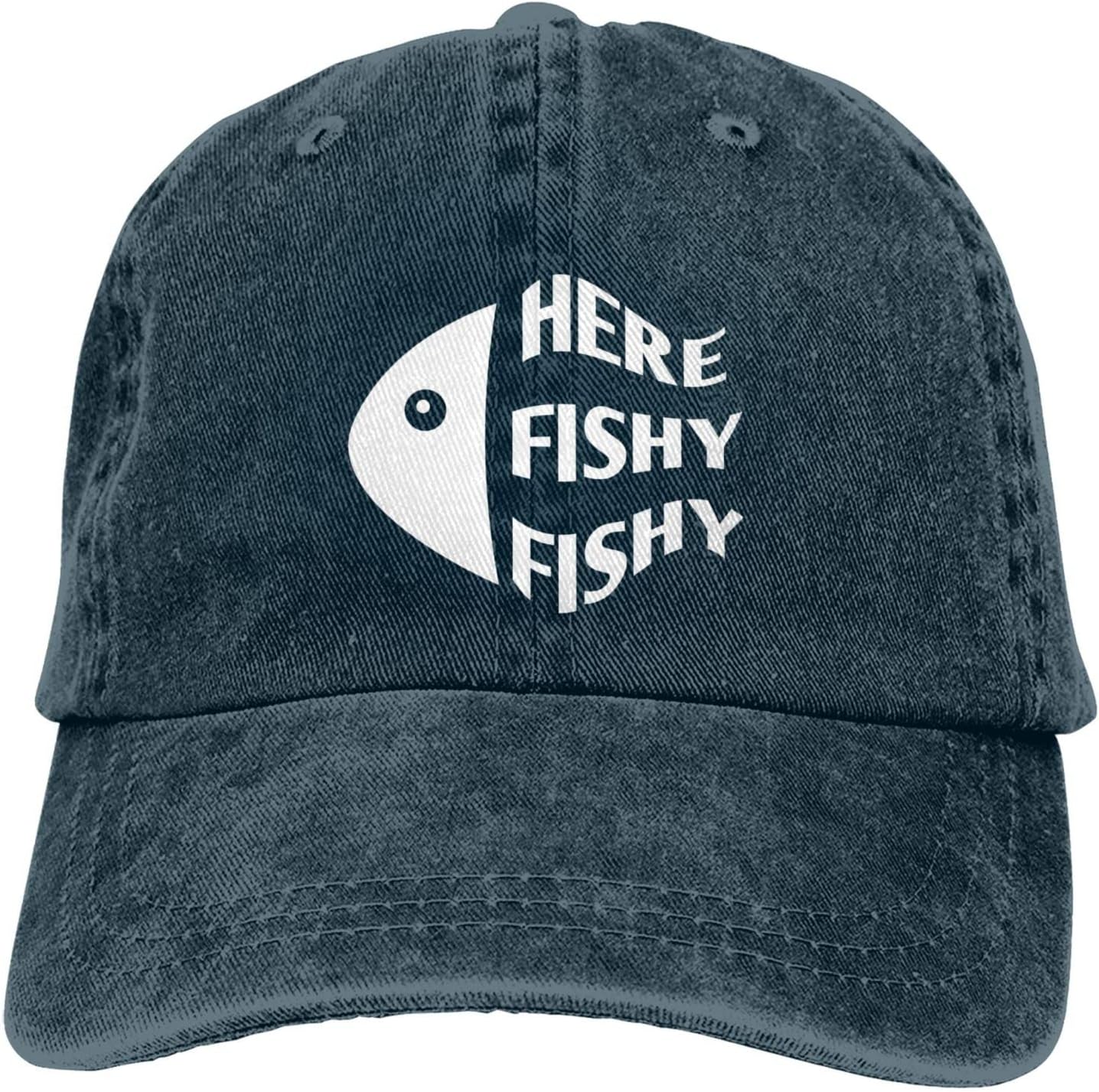 Geers Funny Fishing 'Fishy' Hat - Women & Dad's Cool Navy Hat - Image 9