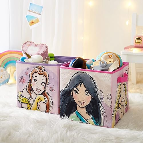 Miniatura 7 de Disney Princess - Cubitos de almacenamiento plegables (2 unidades, 10 x 10 pulgadas)