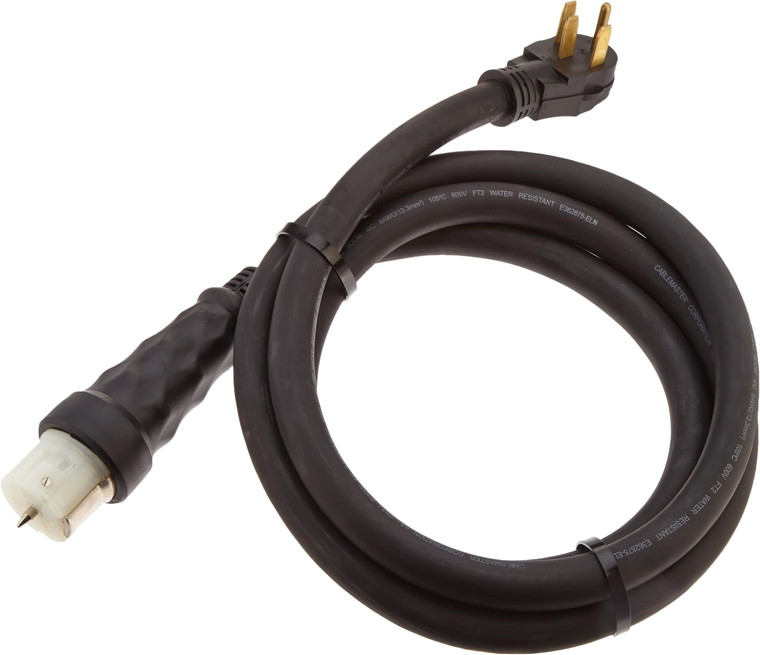 6330 10Foot 50Amp Generator Cord with NEMA 1450 Male and CS6364 Female Locking End