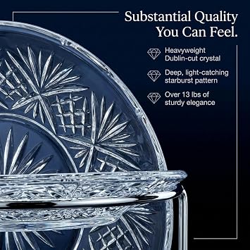Godinger 3 Tiered Platter Stand - Dublin Crystal Collection