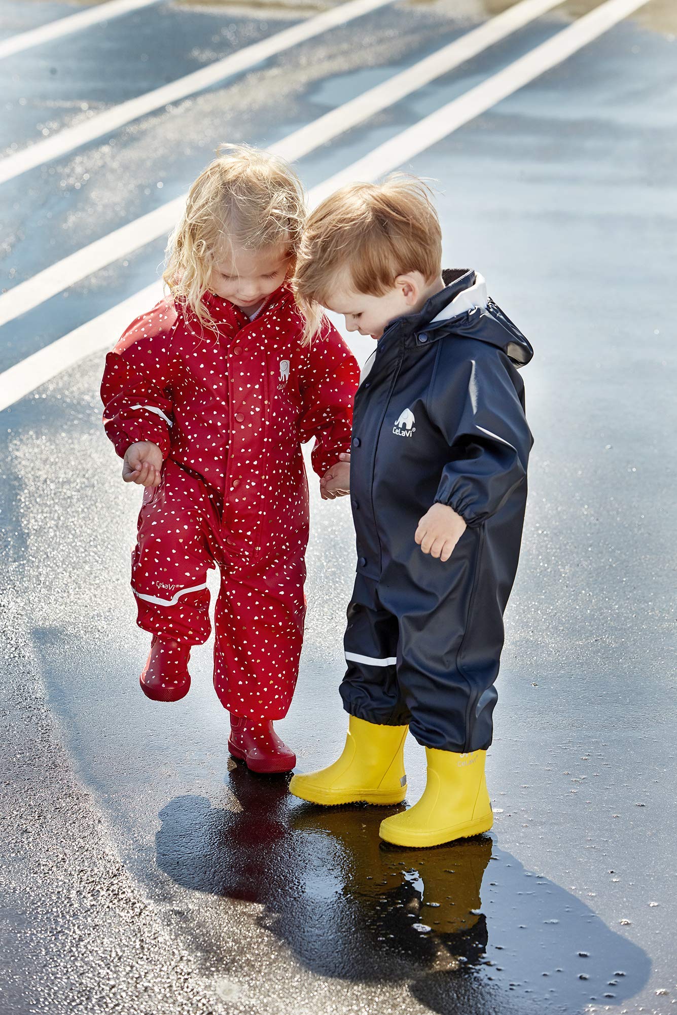CeLaVi Regenanzug Einteilig In Vier Farben Chaqueta impermeable Niños