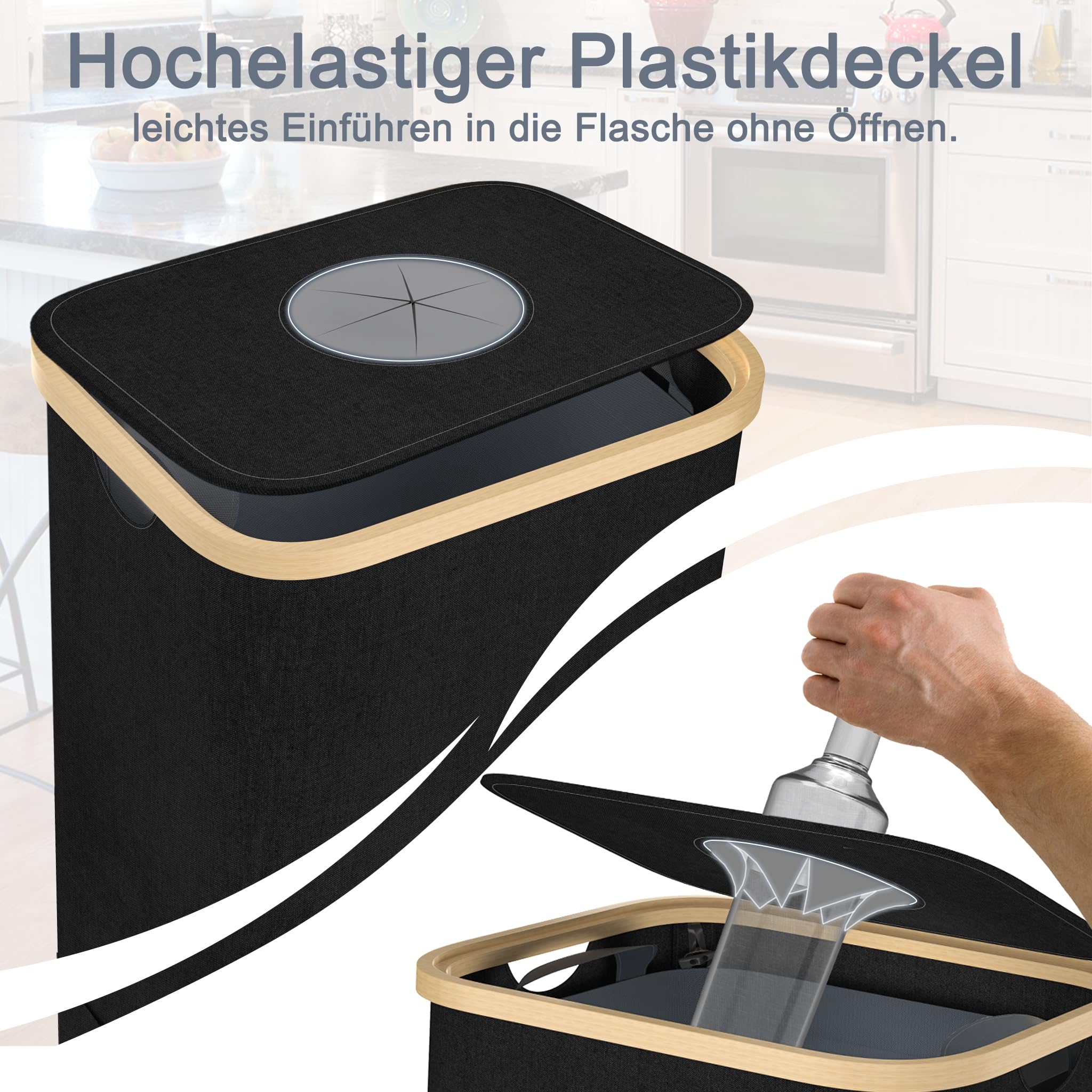 Glückstoff® Boodflessen verzamelbak [incl. draagtas