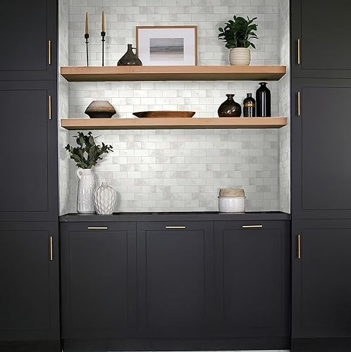 Miniatura 6 de Daltile SimplyStick Mosaix - Mosaico biselado de piedra natural de mármol de 2 x 4 pulgadas en niebla tormentosagris para paredes y salpicaduras