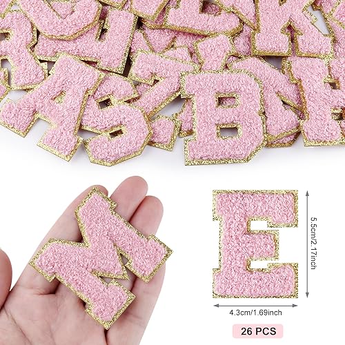 Miniatura 46 de Morcheiong 26 parches de letras de felpilla autoadhesivas de la A a la Z, letras de felpilla para ropa, tela, zapatos y bolsas (verde oscuro)