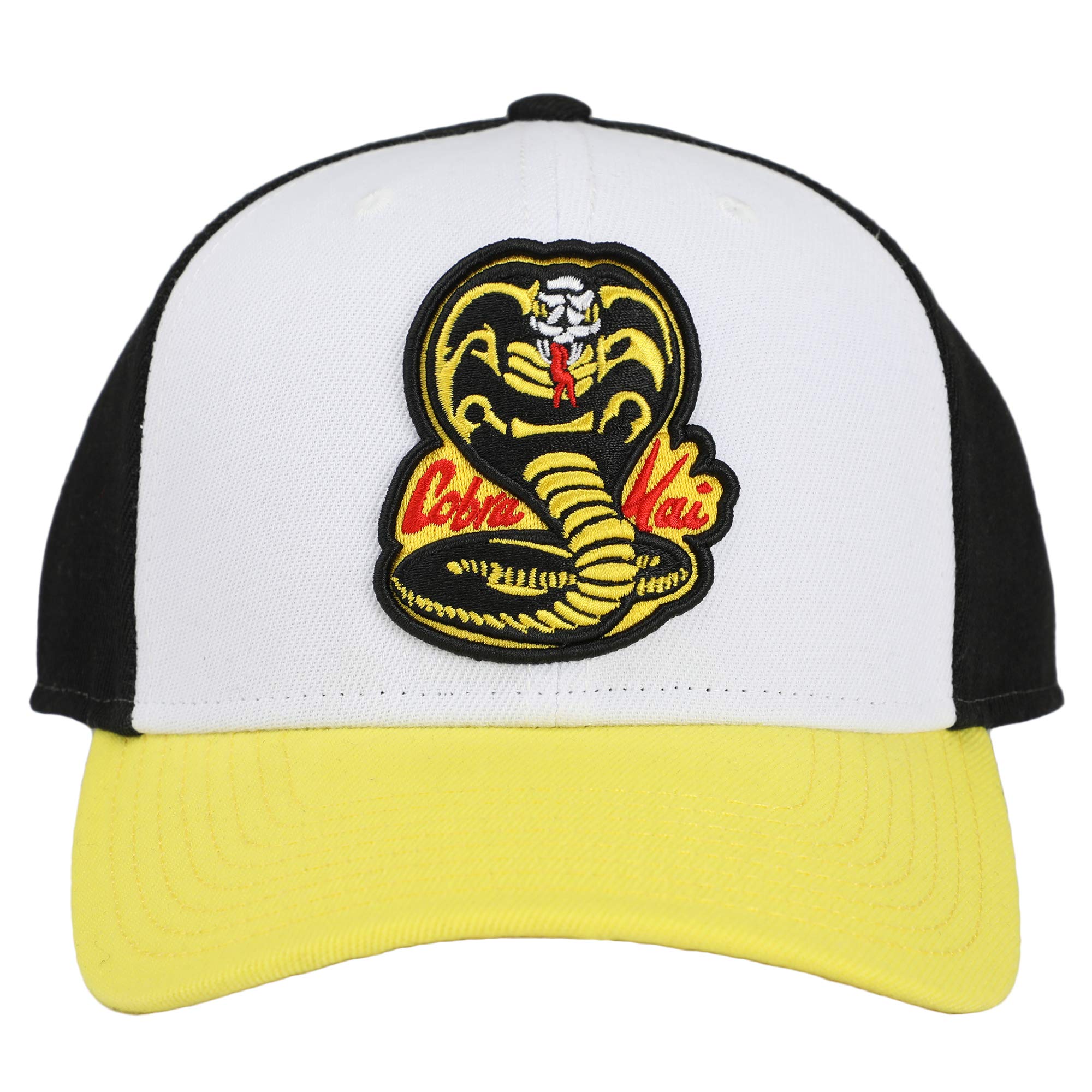 BioworldCobra Kai Classic Logo Colorblock, Embroidered NO Mercy Snapback Hat