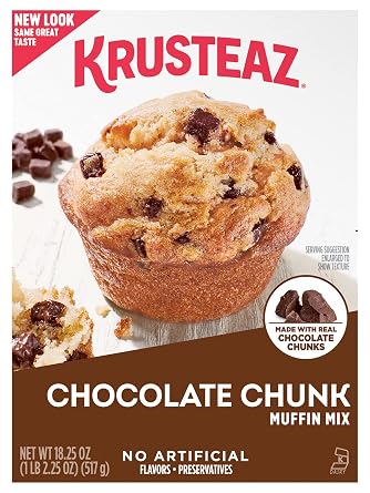 Krusteaz Muffin Mix, Chocolate Chunk Muffin Mix, 18.25 oz Pack of 1