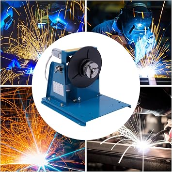 Rotary Welding Positioner Turntable Table, Welding Positioning Turntable Jaw Lathe Chuck Equipment Adjust Speed 0-90 110V