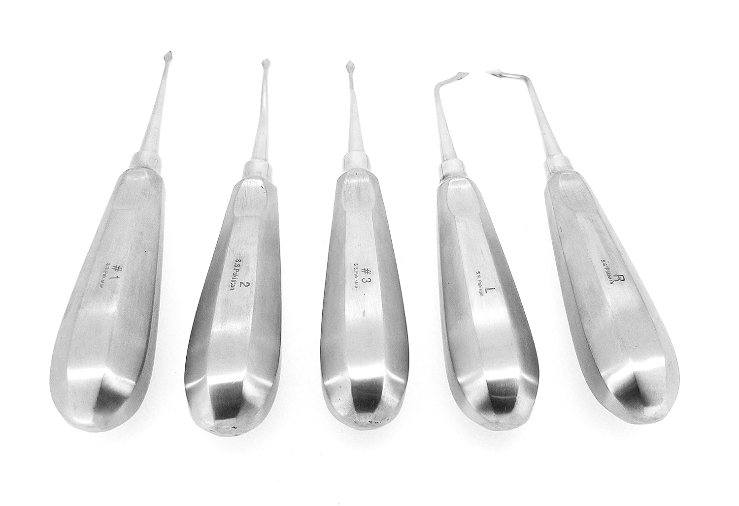 5 Bayonet Elevators Set Dental Extraction Instruments : Health & Household