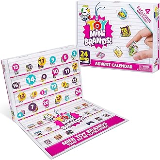 Toy Mini Brands Limited Edition Advent Calendar by ZURU with 24 Surprise Pack & 4 Exclusive Minis, Toys Mystery Capsule Real Miniature Brands Collectibles