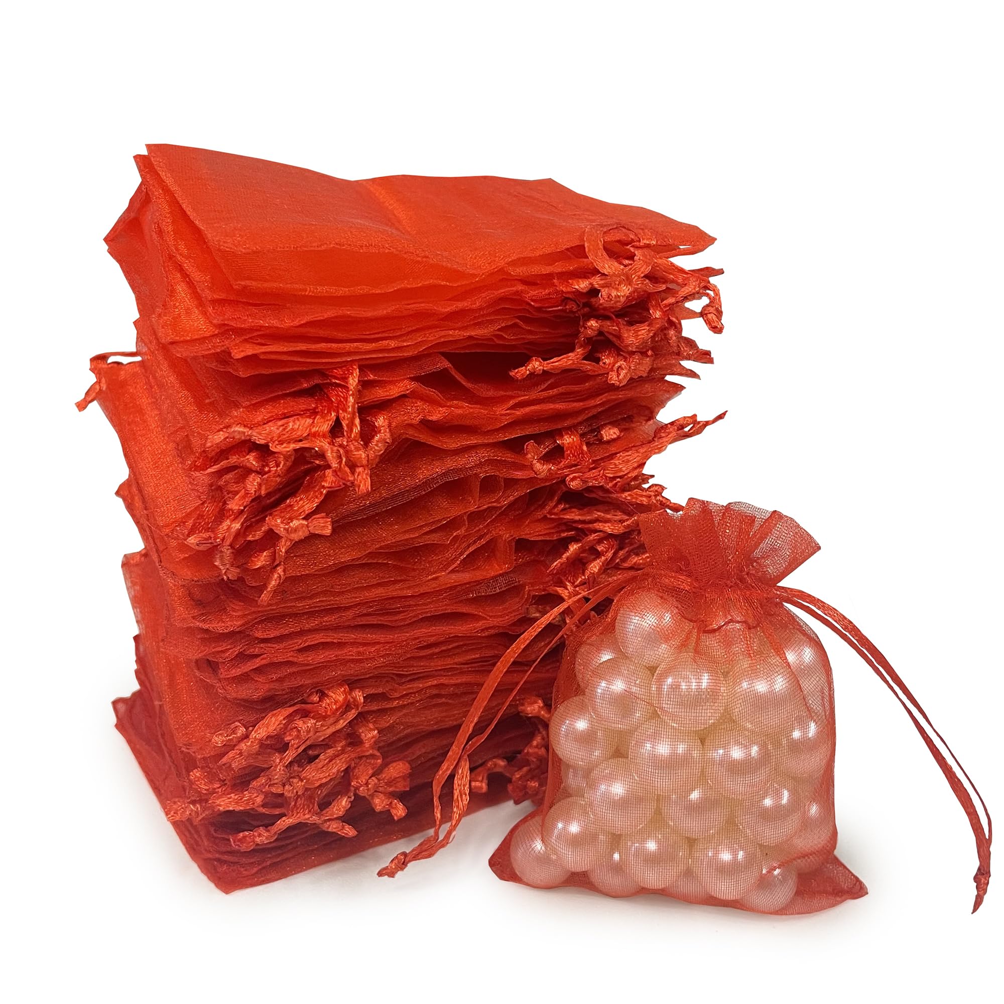SIAGCRAW Organza Bags 2.8"x3.6", 100Pcs Small Mesh Drawstring Gift Bags