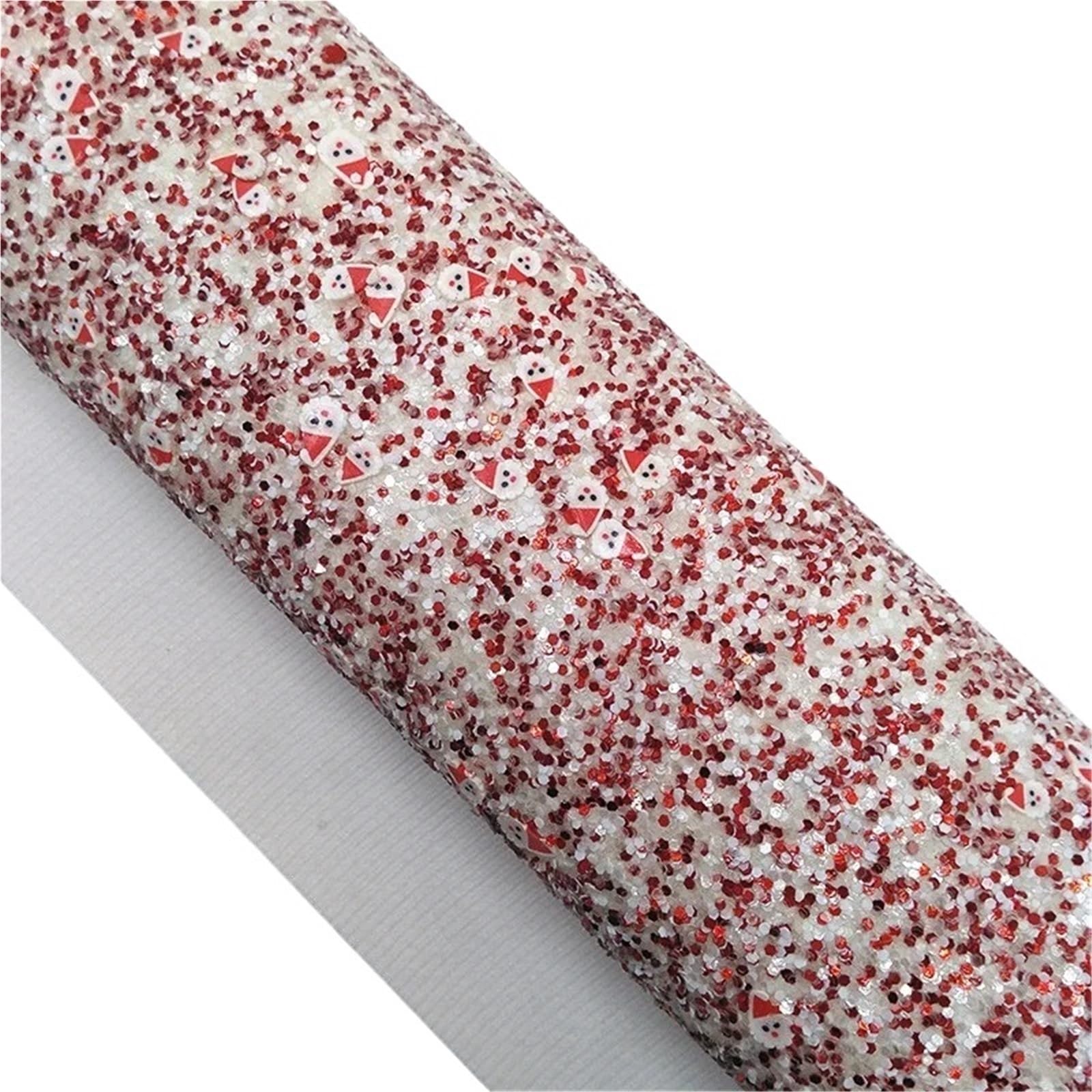Sparkle PU Leather Fabric Chunky Glitter Faux Vinyl Fabric with Felt Backing Leather Sheets for Earrings Bows DIY Craft 21X29CM