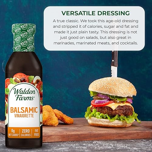 Vista 233 de Walden Farms Buffalo Ranch - Aderezo y salsa – Sin calorías, sin gluten, bajo en carbohidratos, apto para dieta cetogénica, sin azúcar, sin grasa