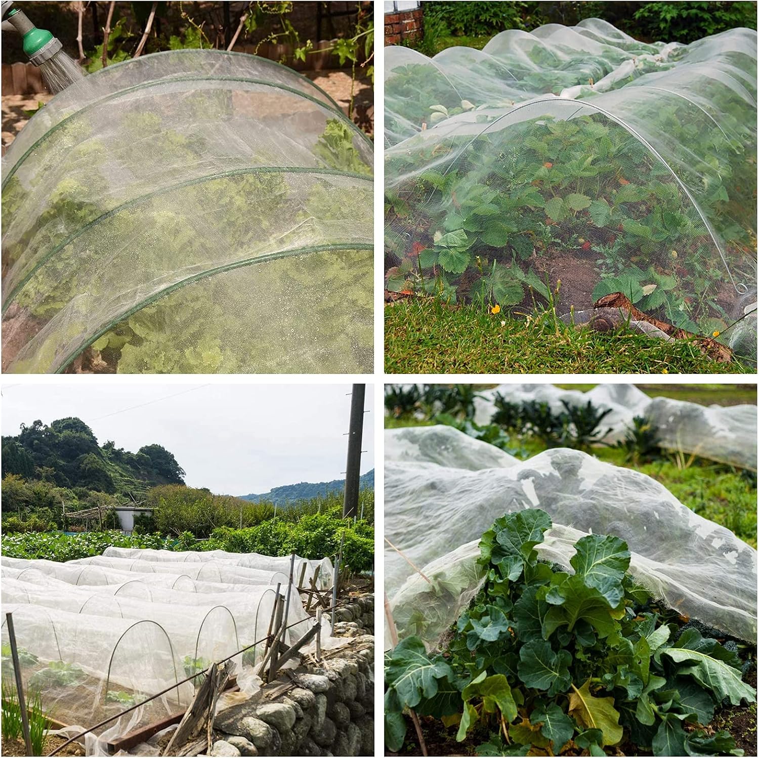 10Ftx20Ft Insect Bird Barrier Netting Mesh-Garden Mesh Netting Insect Bug Screen Netting, Plant Cover Garden Netting Barrier Protect Vegetables Flowers Fruits from Insect Bird Eating