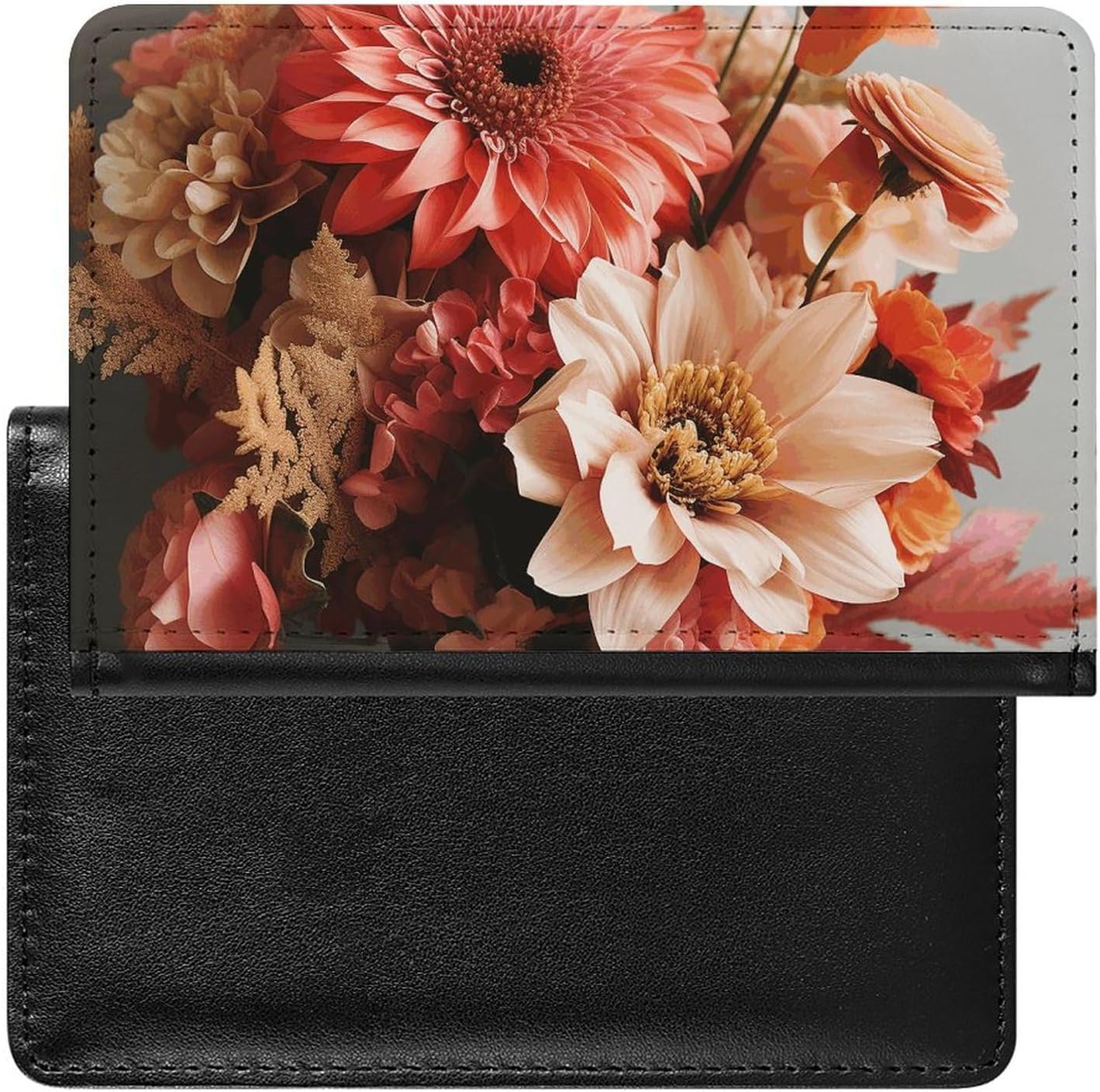 Passport Holder Travel Accessories Bouquet of Flowers Waterproof Passport Travel Wallet with Card Slots for Women Men