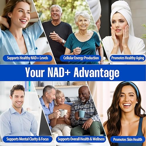 Miniatura 2 de Suplemento NAD, NAD liposomal + suplemento con resveratrol para mujeres y hombres, apoya la energía celular, la concentración y el envejecimiento