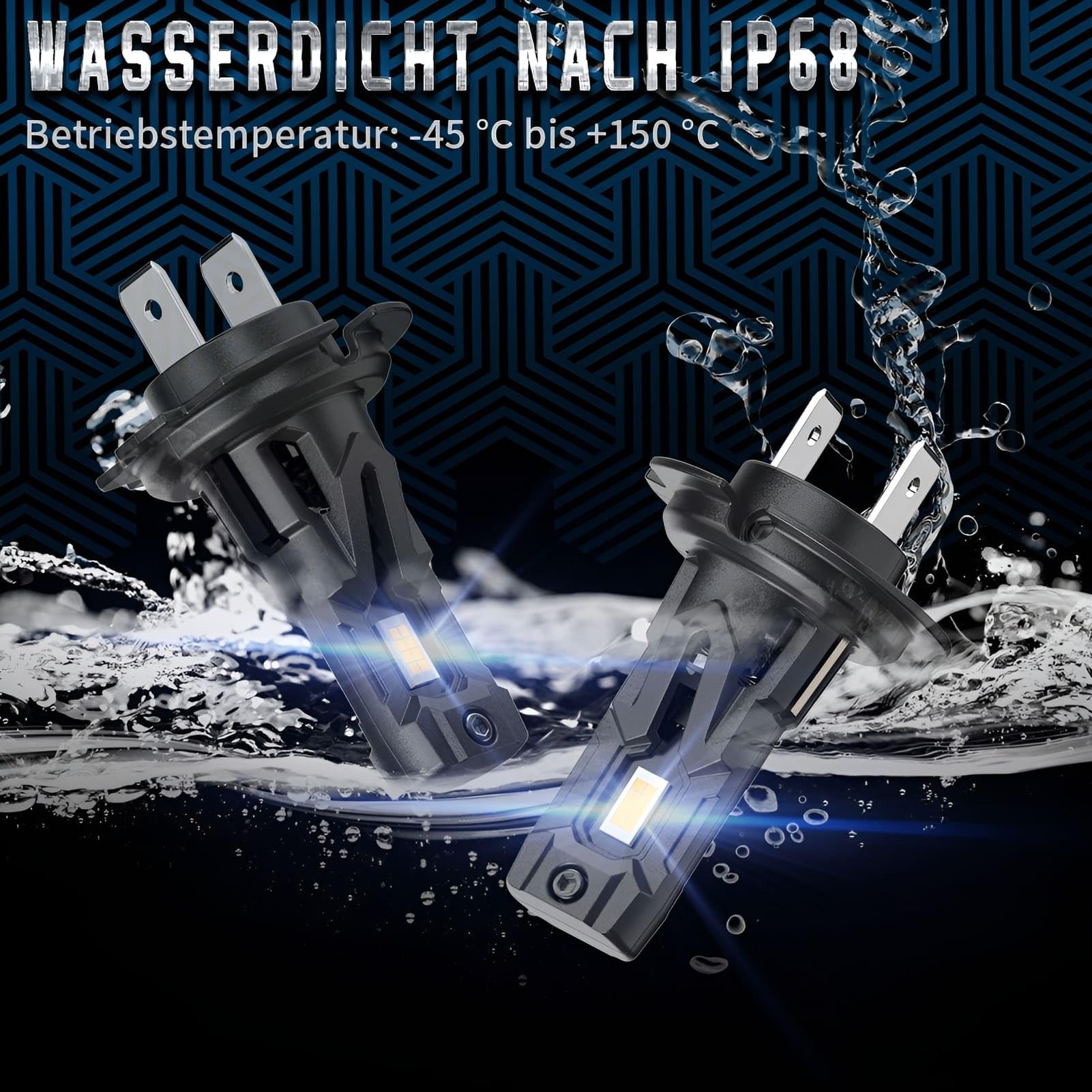 H7 Lampe Auto Halogen 12V 60W 6000K Kaltweiß, H7 Scheinwerfer Birnen für Abblend- & Fernlicht, Superhelle Ersatzbirnen mit Plug & Play Installation, Verbesserte Sicht bei Nacht, 2er Pack