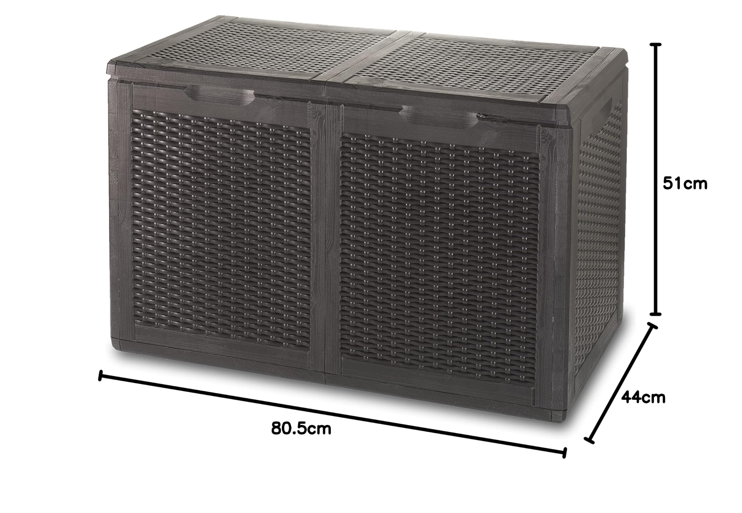 Generico GENSINI 3012.00.162 Baule Medio, Rattan, 80 x 44 x 51 cm lucchettabile
