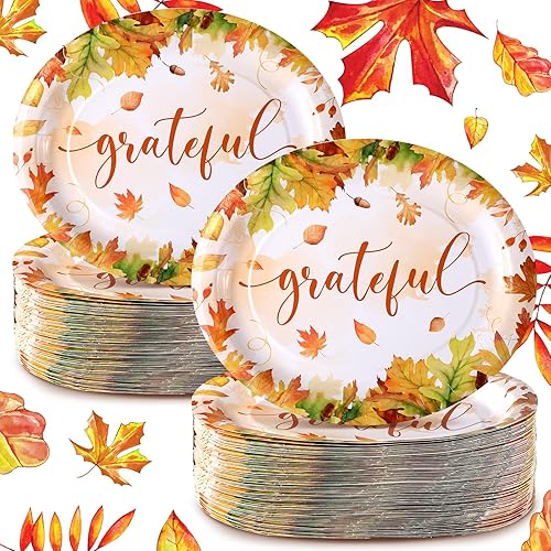 100 platos de papel de Navidad, platos ovalados desechables florales de invierno, de 10 x 12 pulgadas, platos desechables de Navidad, regalos de