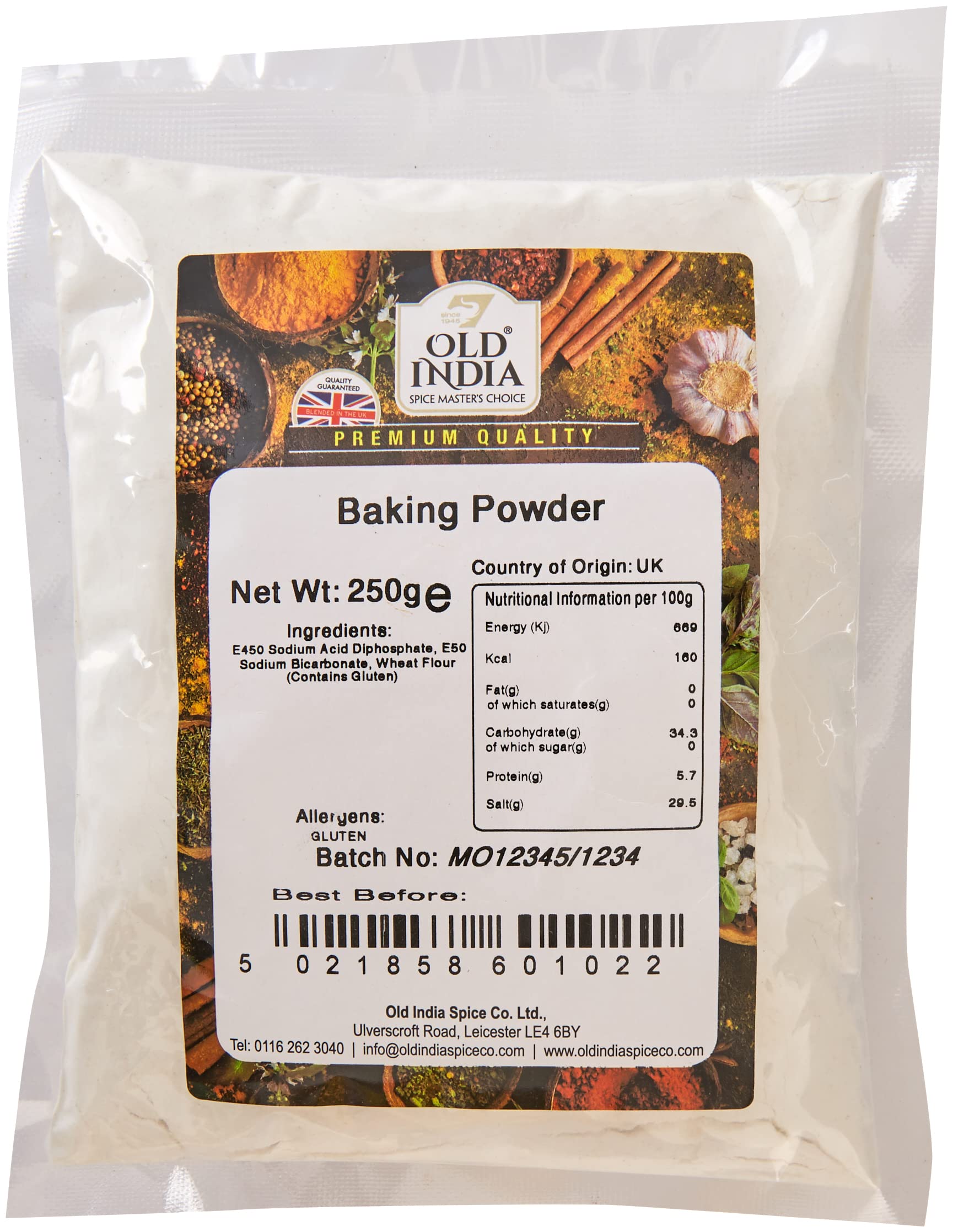 Old India Baking Powder 250g