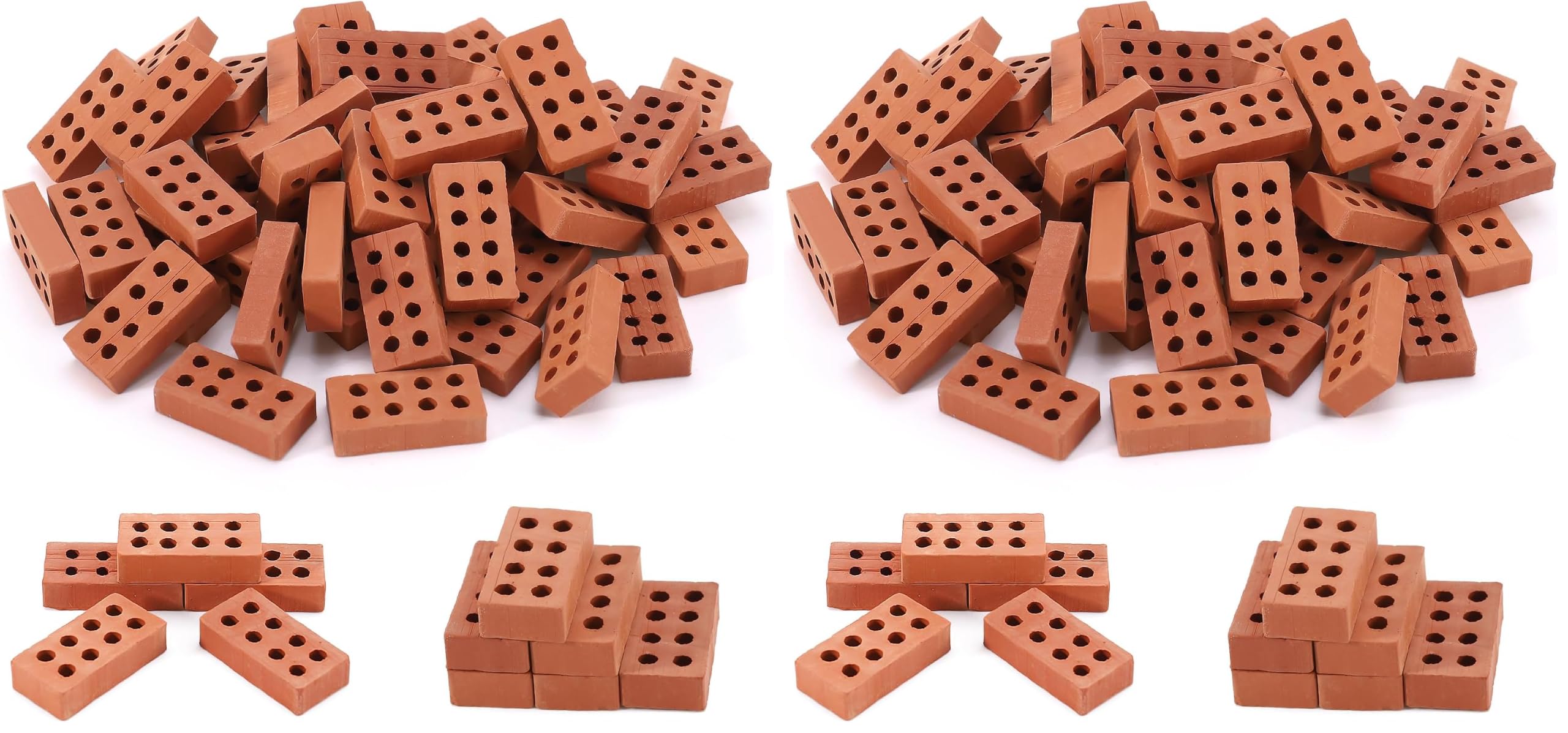 Invalidism 200 Pcs Mini Bricks Sim Bricks Micro Bricks for Garden Red