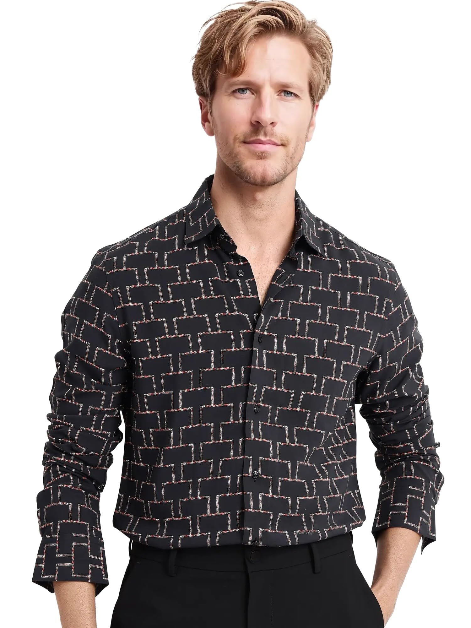 Regular fit Geometric Print Shirt-image-13
