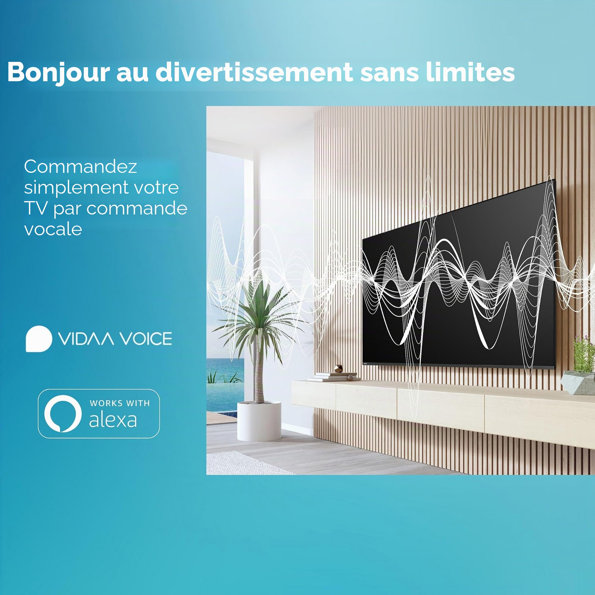 Toshiba Téléviseur LED 50UV3463DA, 127 cm, 4K Ultra HD, VIDAA Smart TV, Dolby Vision HDR, Wi-FI