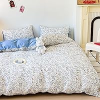 Vista 8 de LIWHENHAO Juego de funda de edredón para niños en blanco y negro, colección de ropa de cama 100% algodón, 1 funda de cubreedredón 2 fundas de Cereza