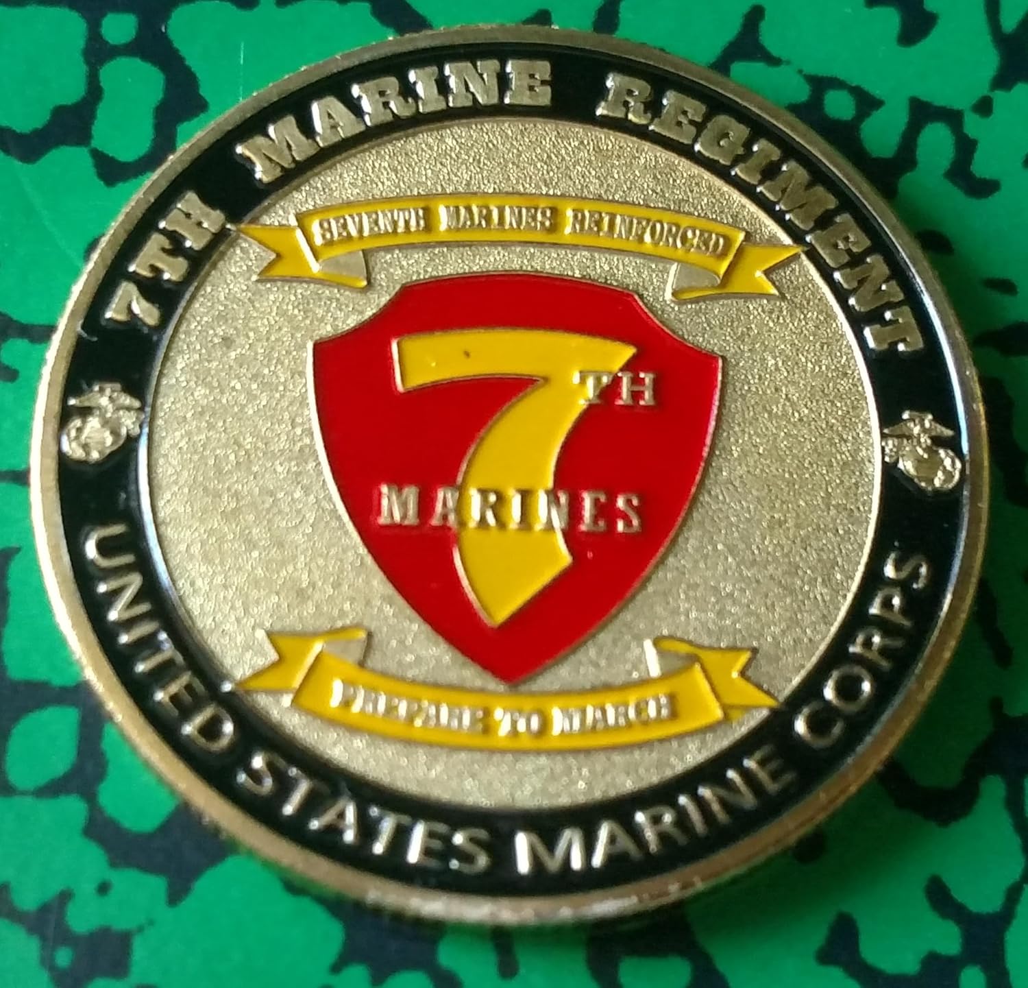 Marine Corps 7th Regiment Military Honor Challenge Coin