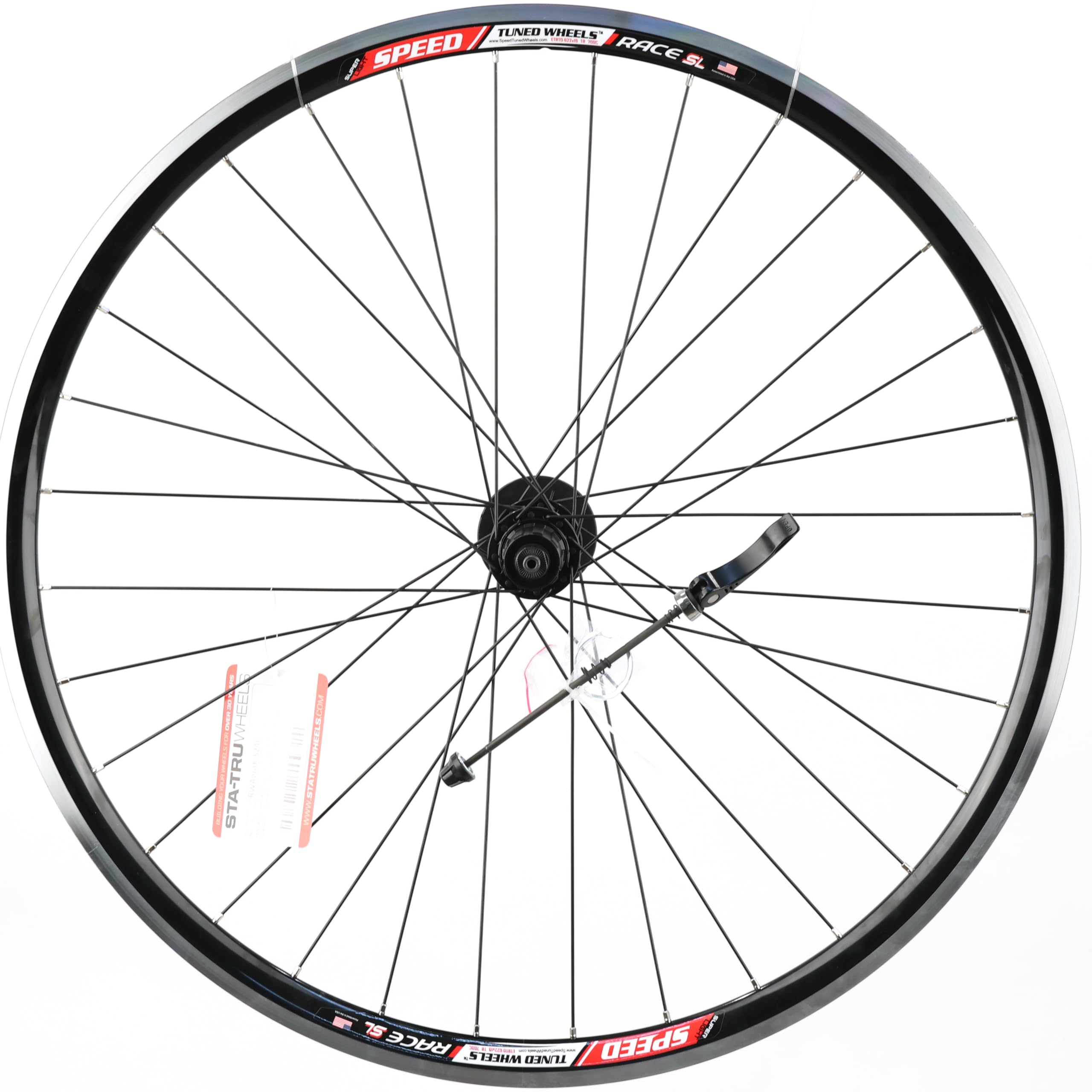 Sta Tru RWAEROKS22K Rear AERO/2400 9 Speed Wheels, 20mm, Black