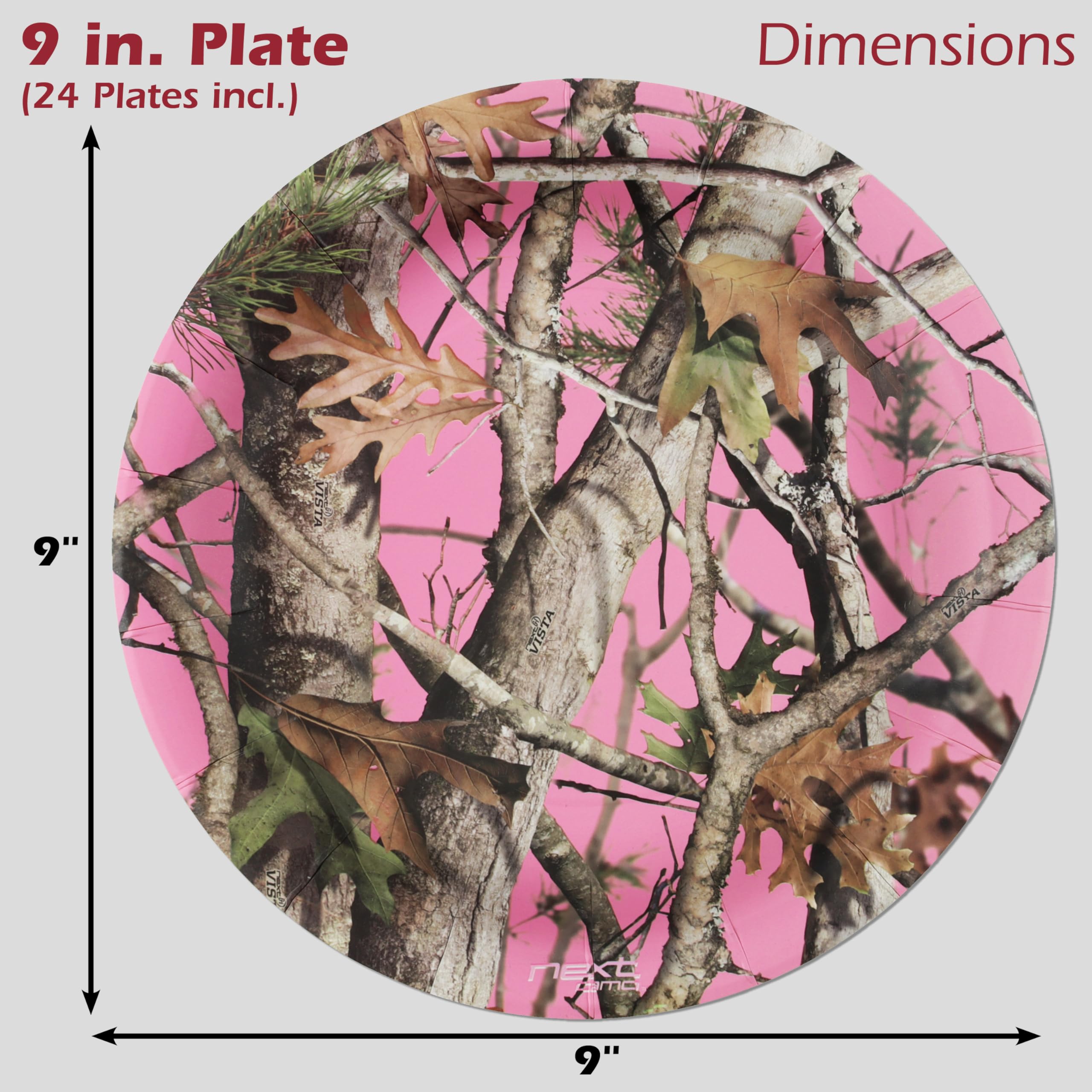 Amazon.co.jp: Havercamp ピンクカモ 9インチ プレート ラウンド (24