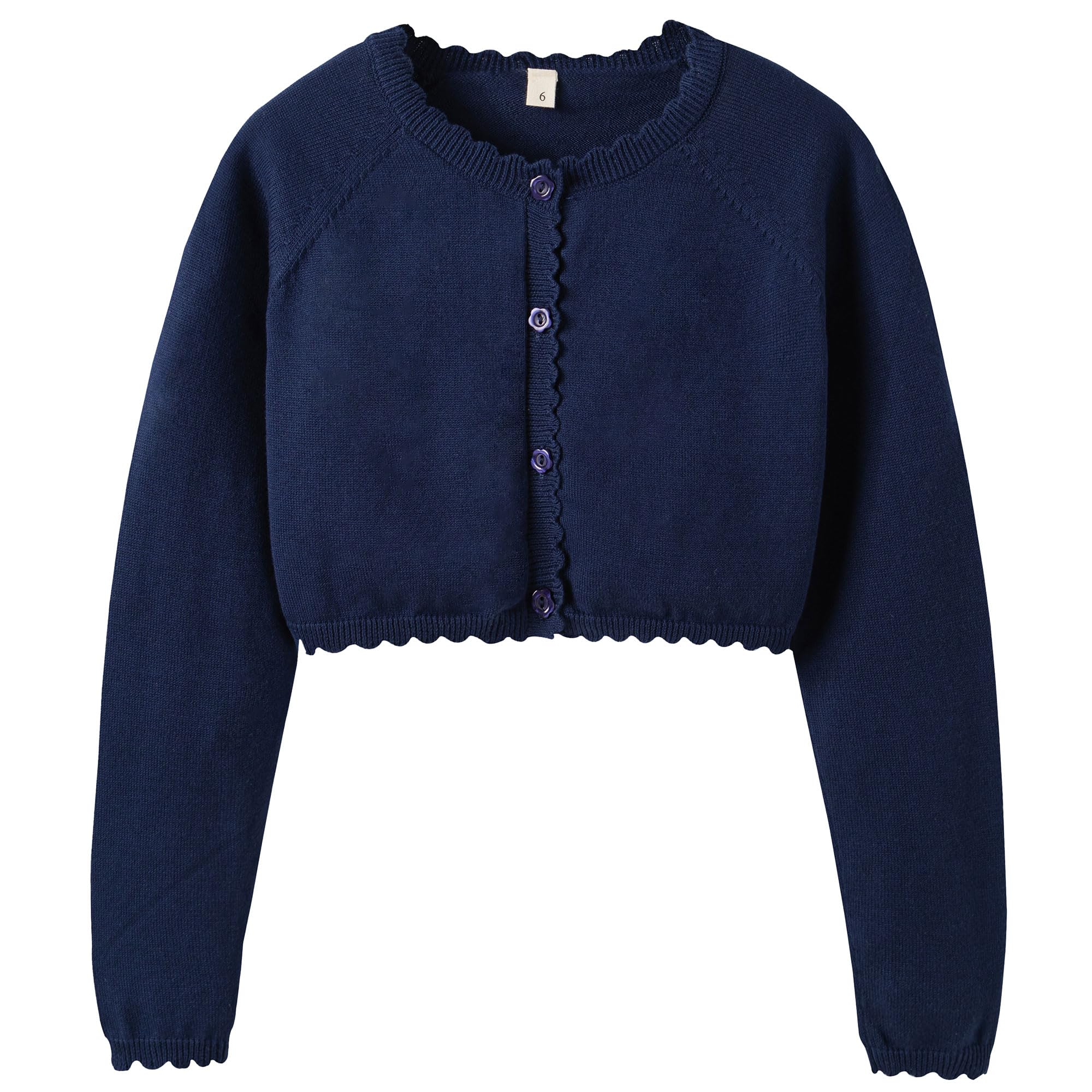 Cropped Shrug Cardigan Girls Cotton Soft Long Sleeve 5-12 Years (Dressy)