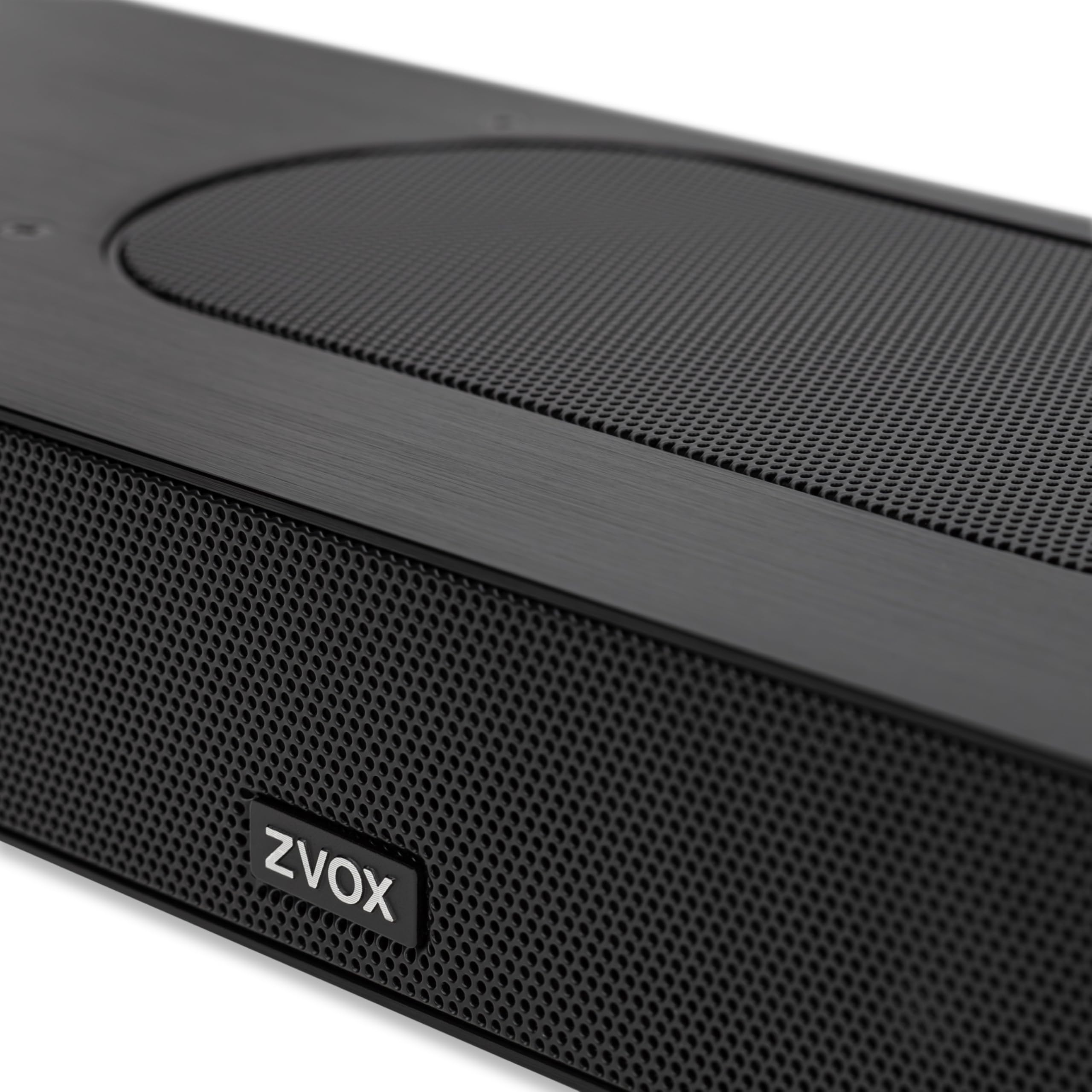 ZVOX AccuVoice AV855 Dialogue Clarifying Soundbar - Tecnologia acustica brevettata con 20 livelli di potenziamento vocale, doppio subwoofer, altoparlante TV a basso profilo per Home Theater e Smart TV