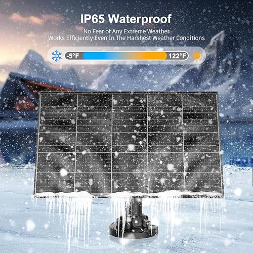 Miniatura 5 de Panel solar de 8 W para cámara de seguridad, panel solar de cámara de seguridad con puerto micro USB y puerto USB-C, resistente al agua IP65 y cable