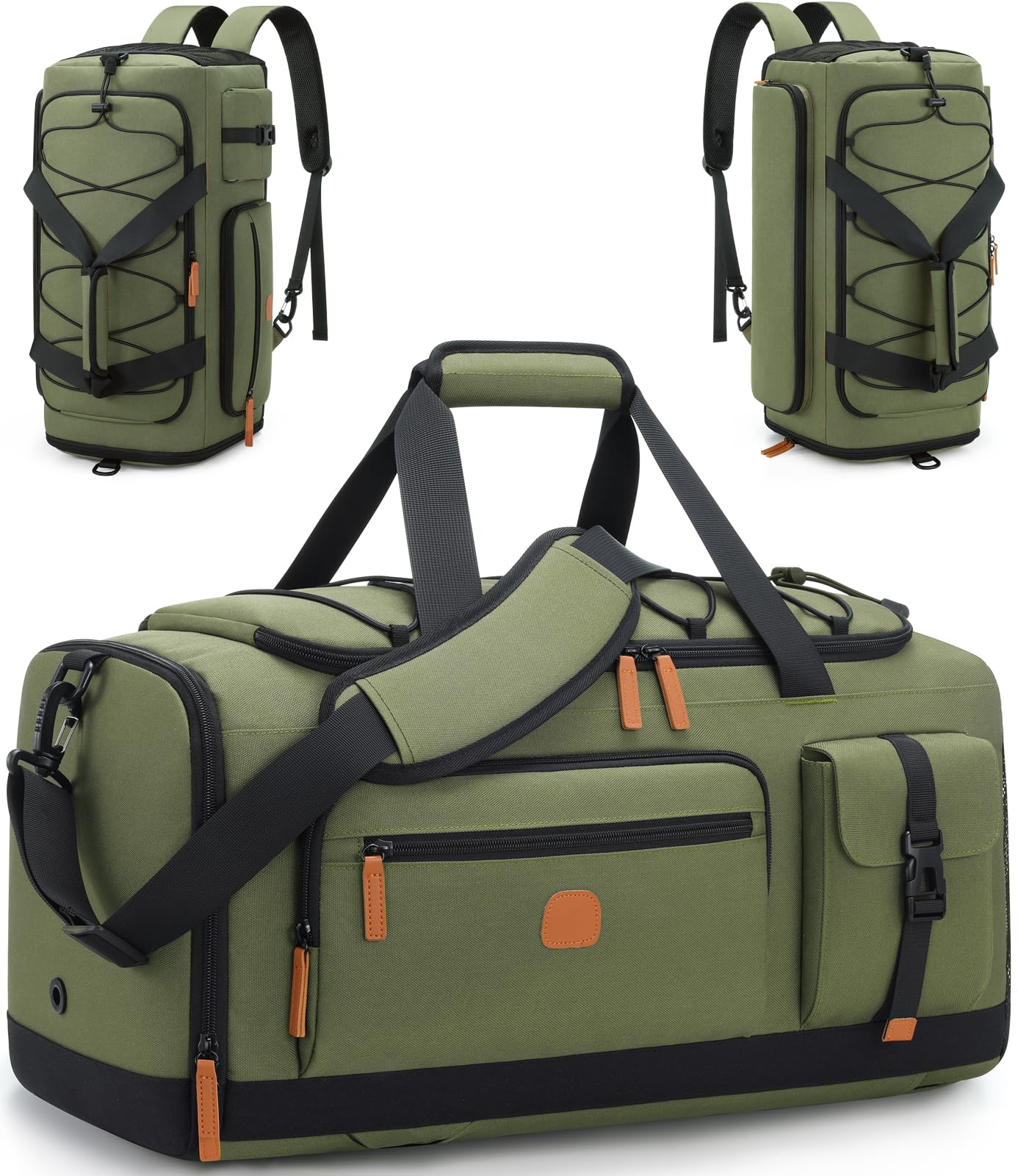 Gym Bag for Men and Women with Shoe & Laptop Compartment, 3-in-1 Sports Travel Duffel Bag Anti-Theft Weekender Carry-On Backpack for Airplane &