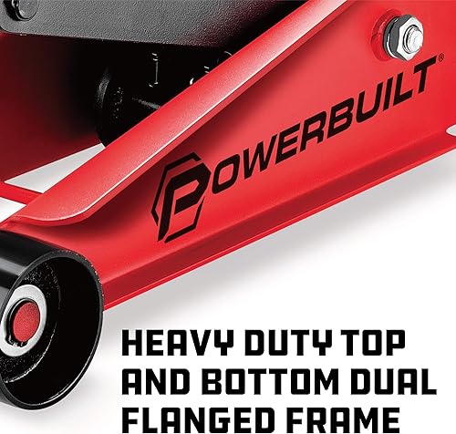 Miniatura 6 de Powerbuilt Elevador de coche con gato de garaje de 3 toneladas, pistón doble, resistente para vehículos de automóviles y camiones, 8 bombas a altura
