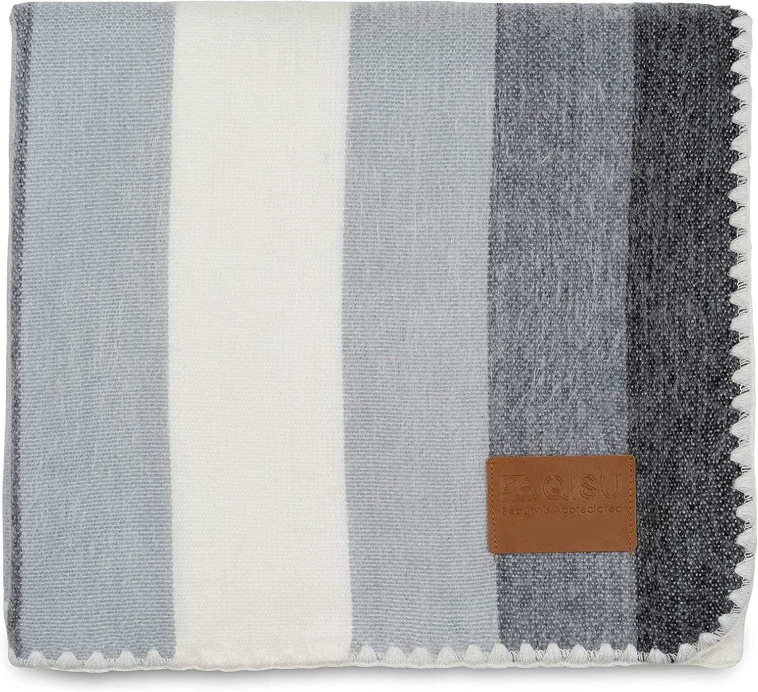 Qisu Ecuadorian Wool Blanket . Queen, Beautiful, Warm Throws | Hand-Woven Craftsmanship | Soft, Hypoallergenic and Breathable | Non-Itchy or Scratchy