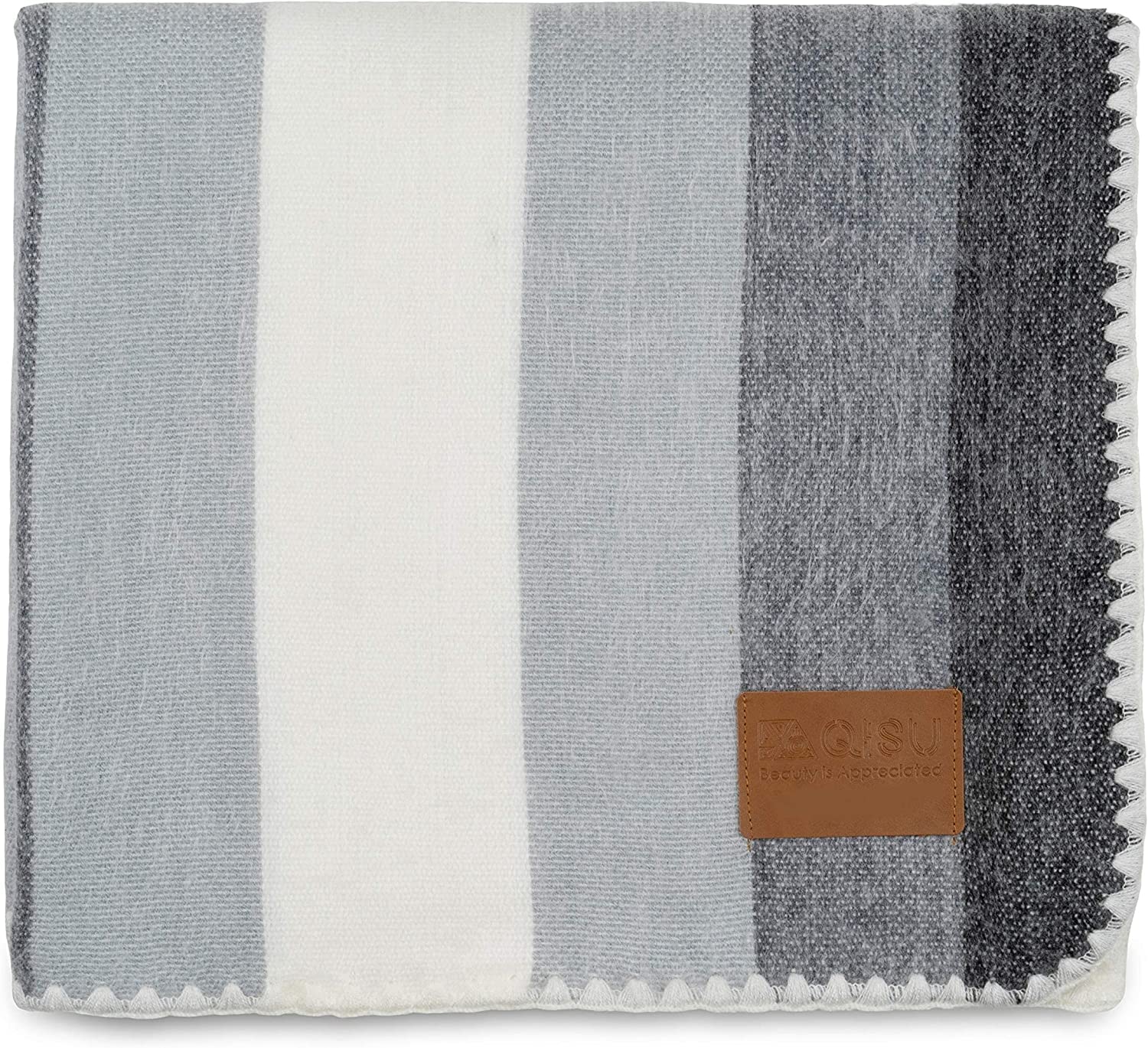 Qisu Ecuadorian Wool Blanket . Queen, Beautiful, Warm Throws | Hand-Woven Craftsmanship | Soft, Hypoallergenic and Breathable | Non-Itchy or Scratchy