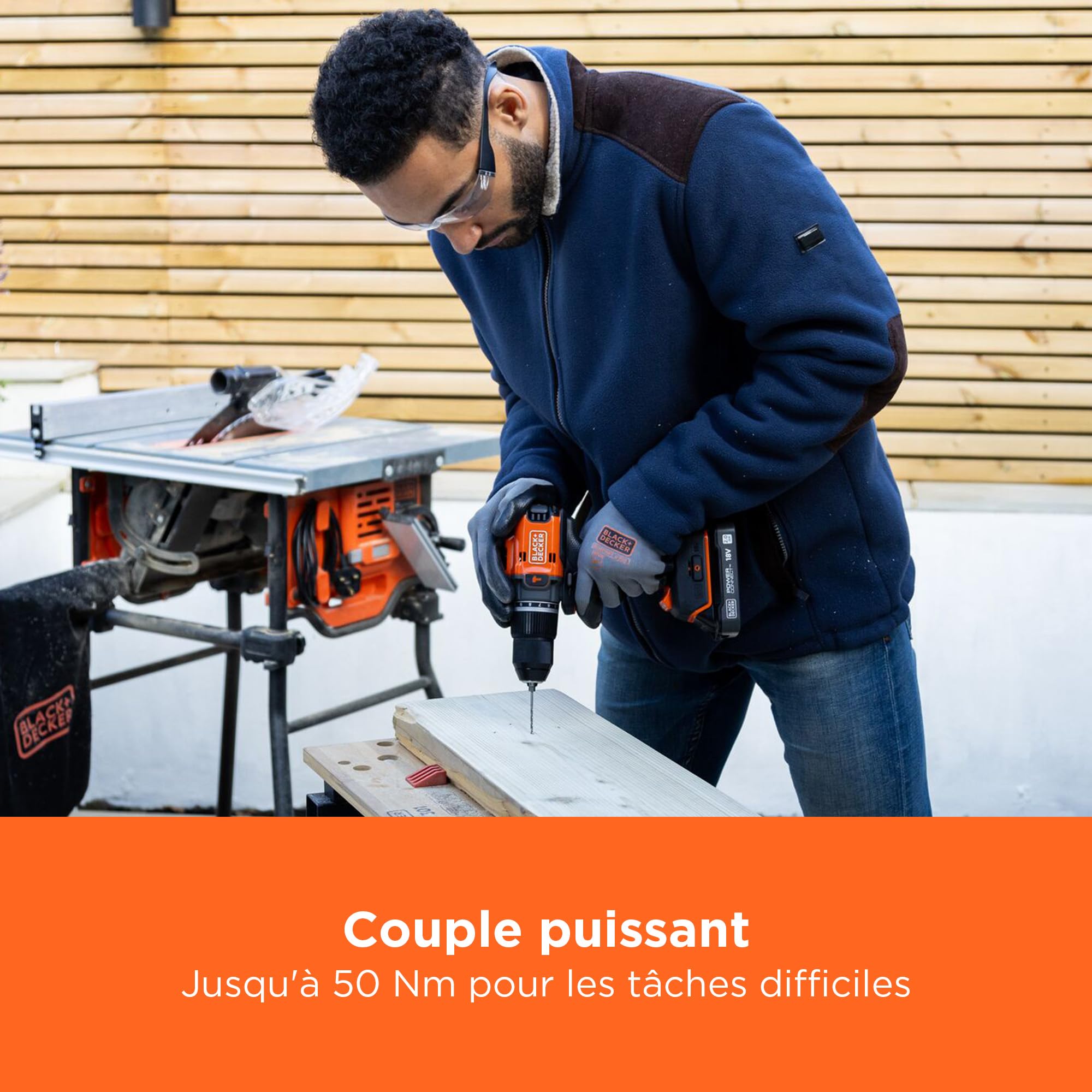 BLACK+DECKER Marteau perforateur sans fil 18V POWERCONNECT, moteur sans balais, couple 50 Nm, mandrin sans clé 13 mm – Unité sans accessoires, BLD683XN-XJ