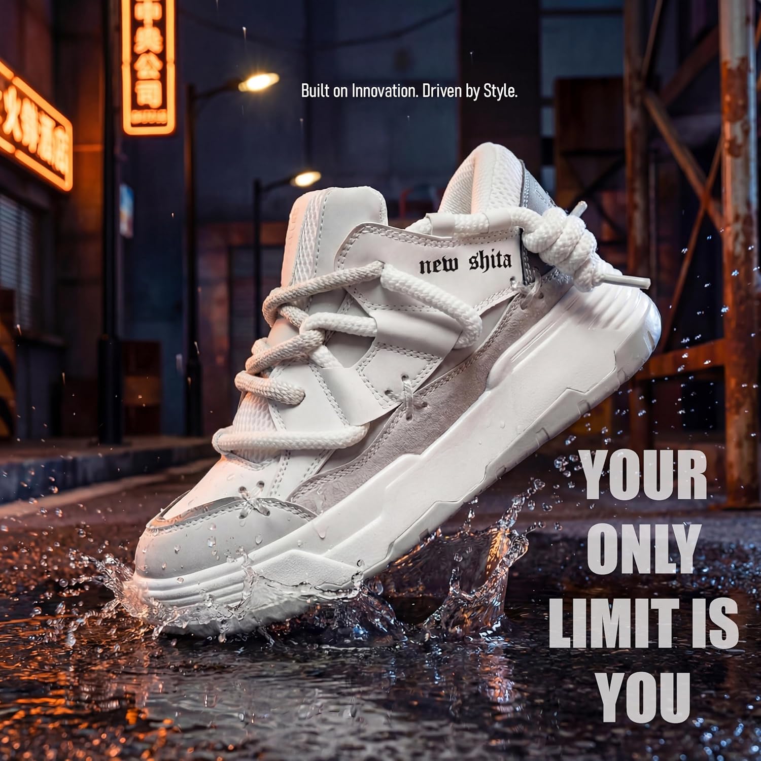 NEW SHITA Height-Increasing Women’s Fashion Platform Chunky Sneakers Lightweight Cushioned Anti-Slip Breathable Unisex Shoes for Walking Casual Sport - Image 2