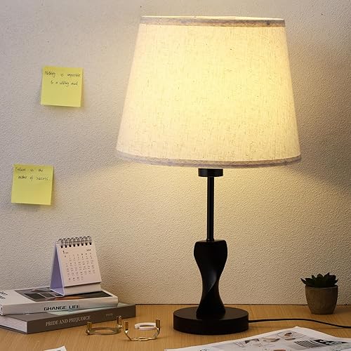 Miniatura 6 de MAGICLULU 1 juego de cortinas de lino para lámpara de tela de lino, cortinas de lámpara de lino natural, juego de pantallas para lámpara de mesa,