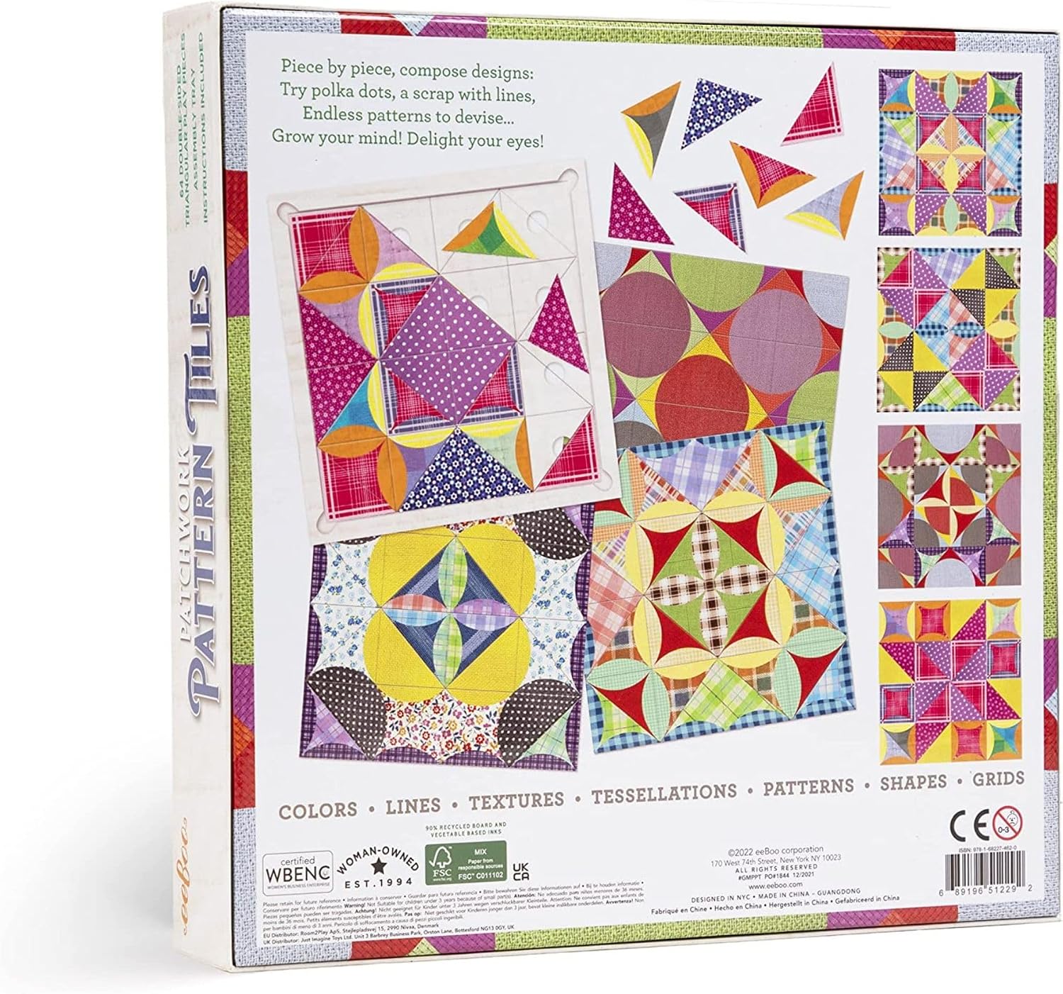 eeBoo Patchwork Pattern Tiles Ages 5+ image 3