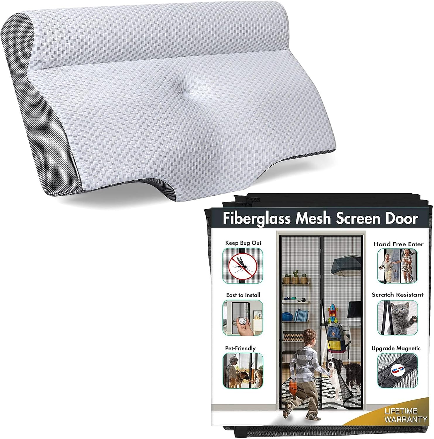 IKSTAR 2 in 1 Cervical Memory Foam Side Sleeper Pillow