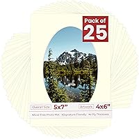 Vista 164 de Tapete de 5 x 7 para fotos de 4 x 6 pulgadas, con apertura de tablero ovalado verde Honeydew precortado, sin ácidos, mate para proteger tus