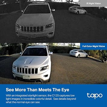 Tapo TP-Link 2K QHD Güvenlik Kamerası Kapalı/Açık, 2024 PCMag Editörün Seçimi, Renkli Gece Görüşü, Ücretsiz Kişi/Evcil Hayvan/Araç Algılama, Bebek Monitörü, Yerel/Bulut depolama, IP66, Çift Spot Işığı