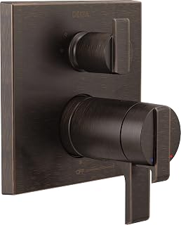 Delta Faucet T27T867-RB, Venetian Bronze Ara Angular Modern TempAssure 17T Series Valve Trim with 3-Setting Integrated Diverter